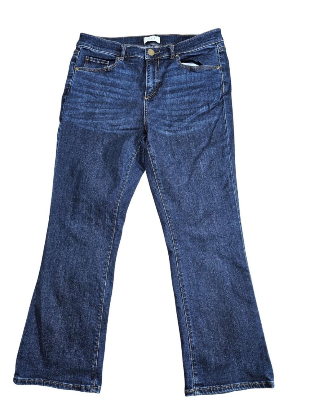 LOFT Demi Boot Bootcut Jeans Womens 10 Blue Med Wash Mid Rise Stretch Denim